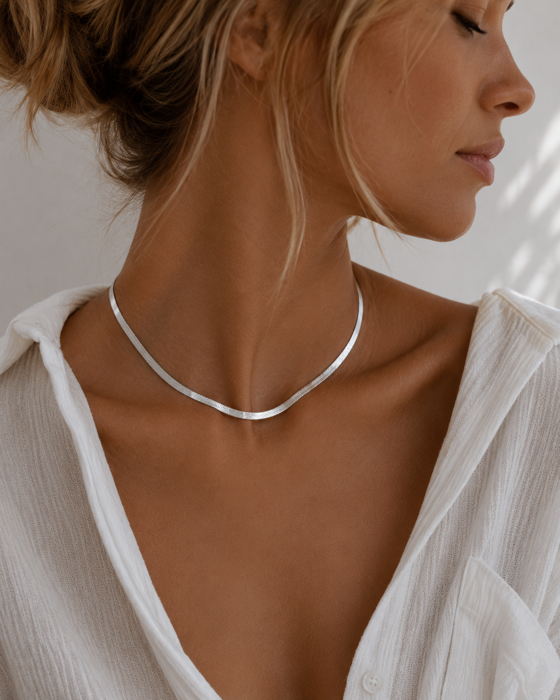 Colar Choker Espinha de Peixe