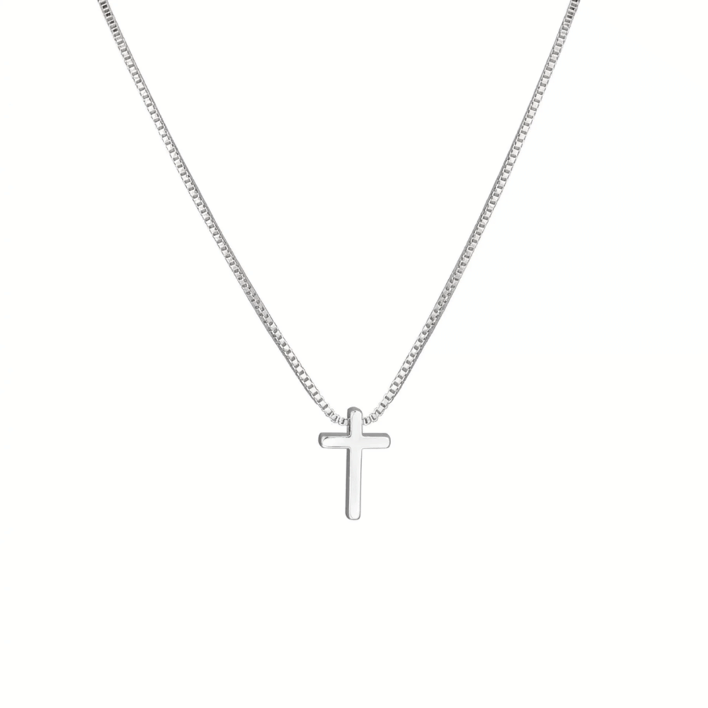 Colar Mini Cruz com Corrente Veneziana