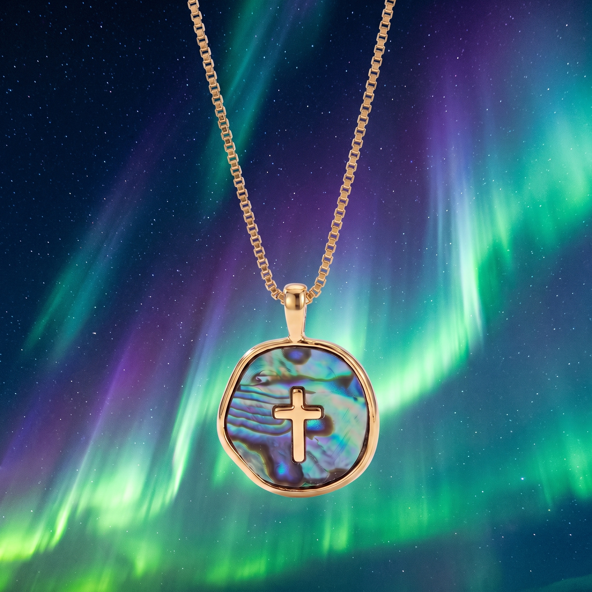 Colar Aurora com Pingente de Cruz ou Coração