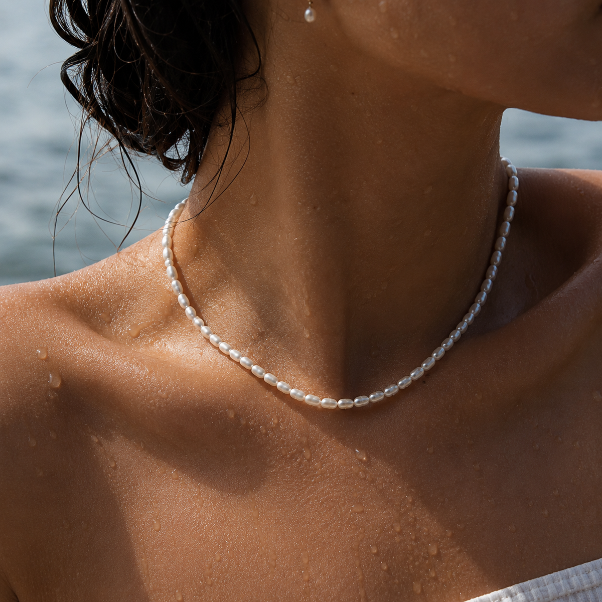 Choker de Pérolas Naturais de Água Doce