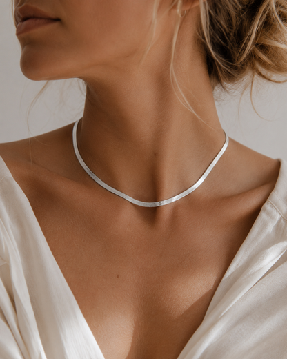 Colar Choker Espinha de Peixe