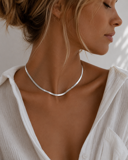 Colar Choker Espinha de Peixe