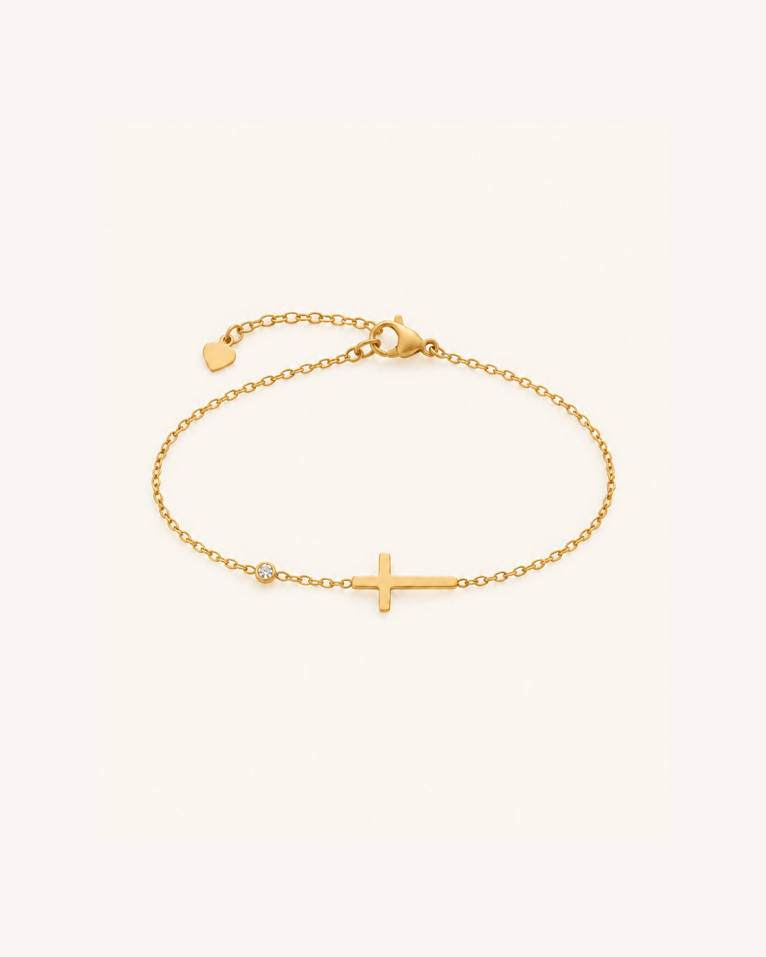 Pulseira Ajustável Cruz e Pedras Esperança