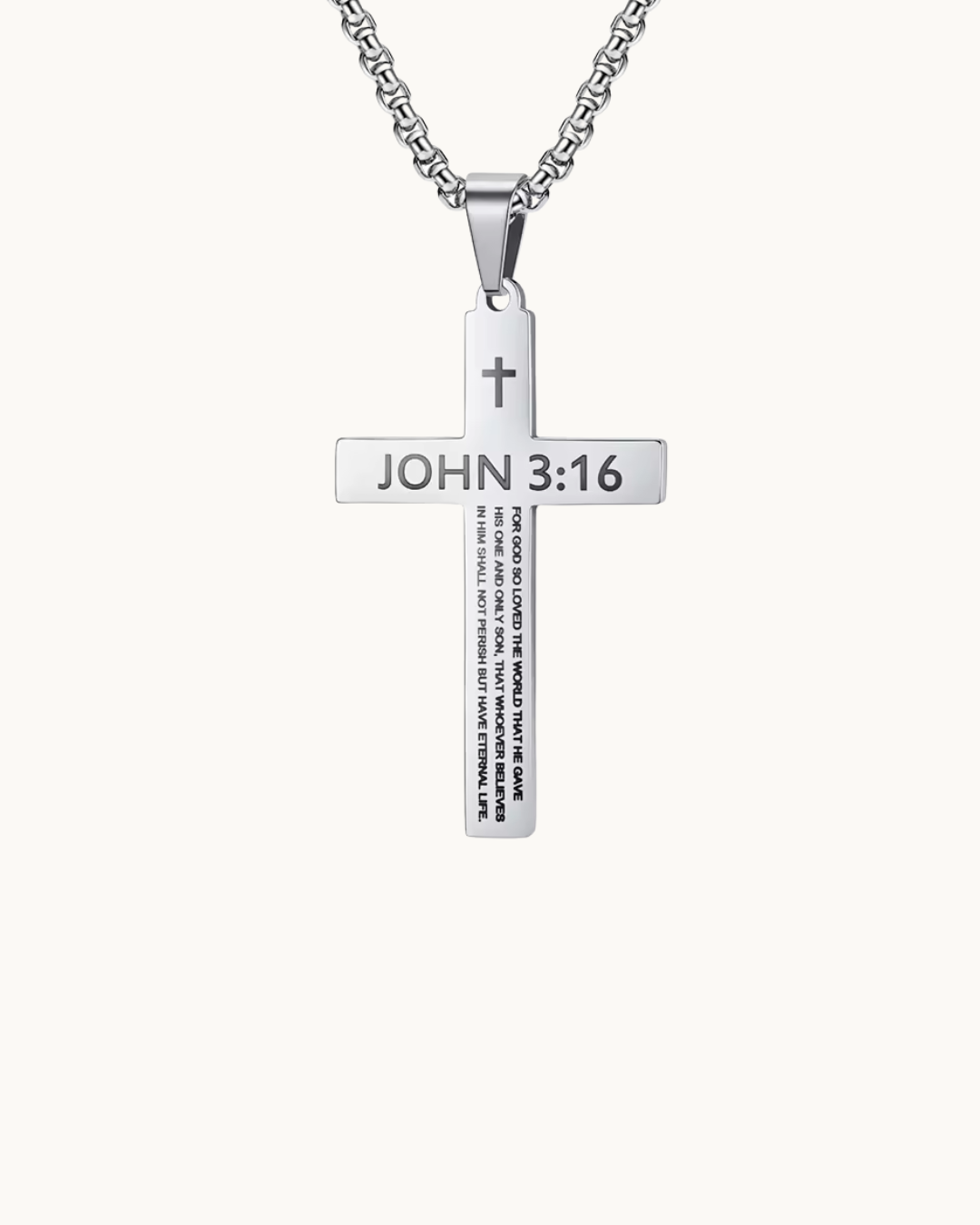 Colar de Cruz João 3:16
