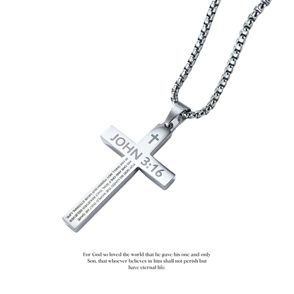 Colar de Cruz João 3:16