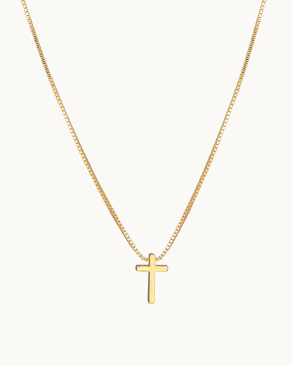 Colar Mini Cruz com Corrente Veneziana
