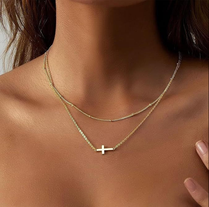 Colar Duplo Elora com Cruz