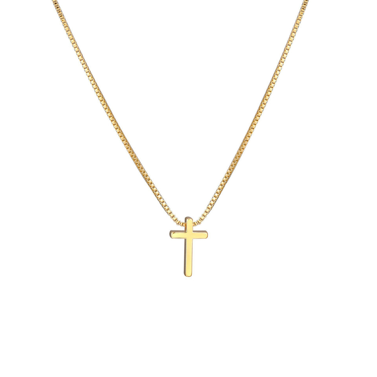 Colar Mini Cruz com Corrente Veneziana