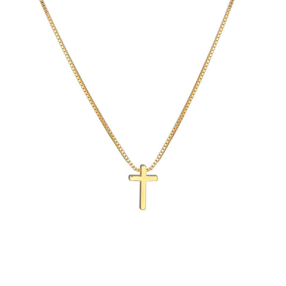 Colar Mini Cruz com Corrente Veneziana