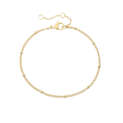 Pulseira Delicada de Corrente com Esferas