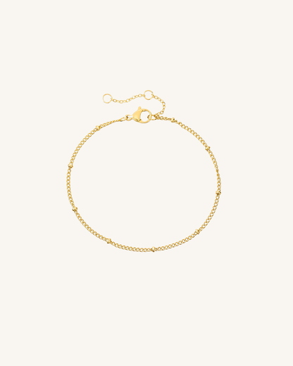 Pulseira Delicada de Corrente com Esferas