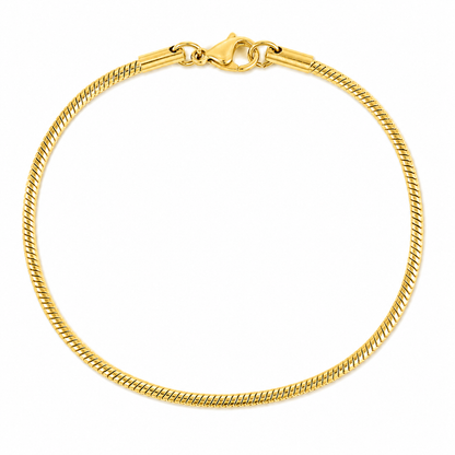 Pulseira de Corrente Arredondada Espinha de Peixe