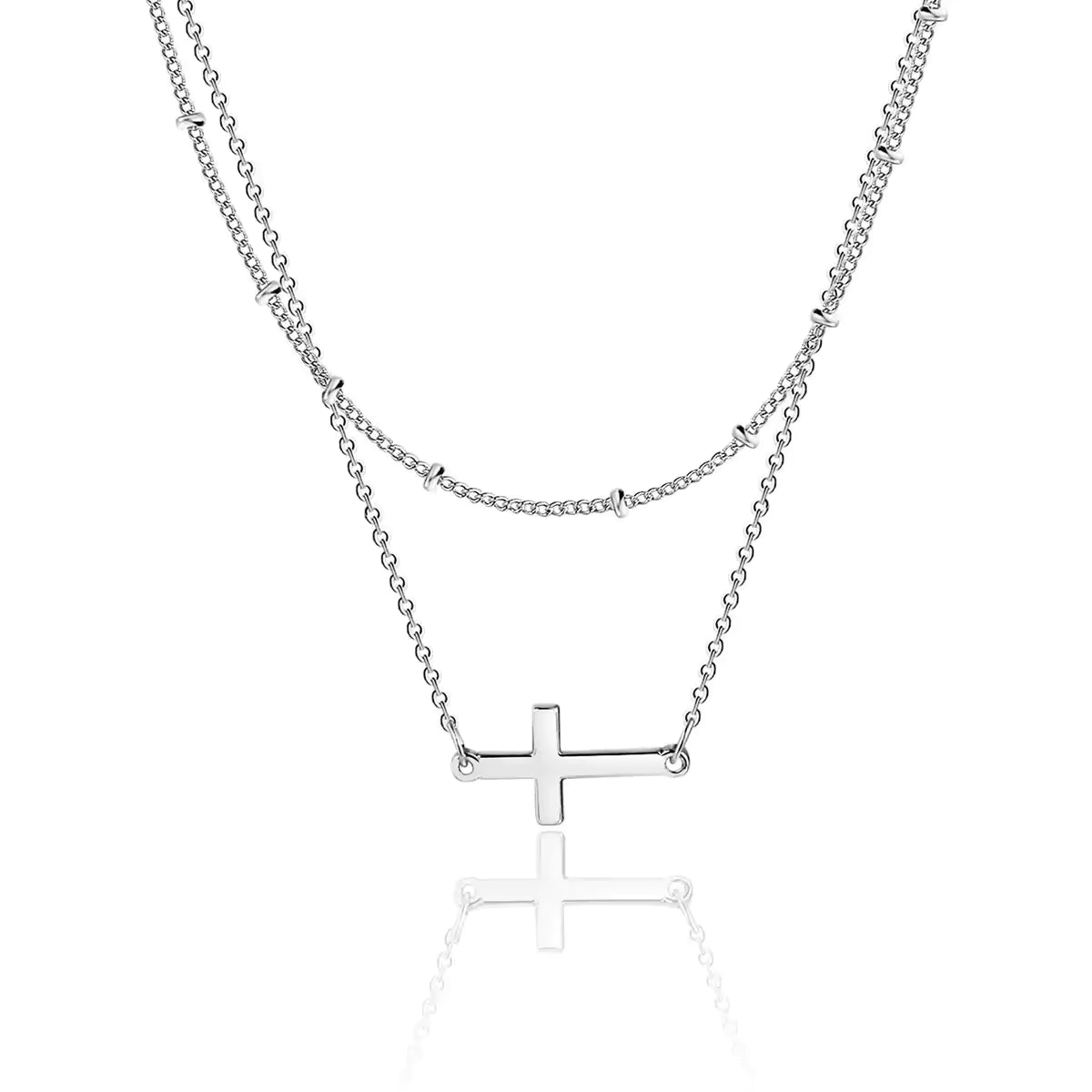 Colar Duplo Elora com Cruz